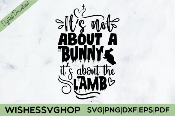 Bunny Lamb Christian Easter SVG PNG for T-Shirt Designs