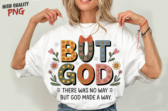 But God Autumn PNG: Christian Fall PNG for T-Shirt Designs