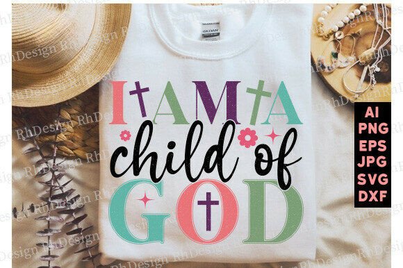Child of God SVG PNG: Faith-Based T-Shirt Designs