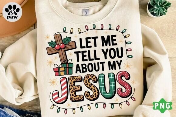 Christian Christmas Jesus PNG Design for T-Shirt Designs