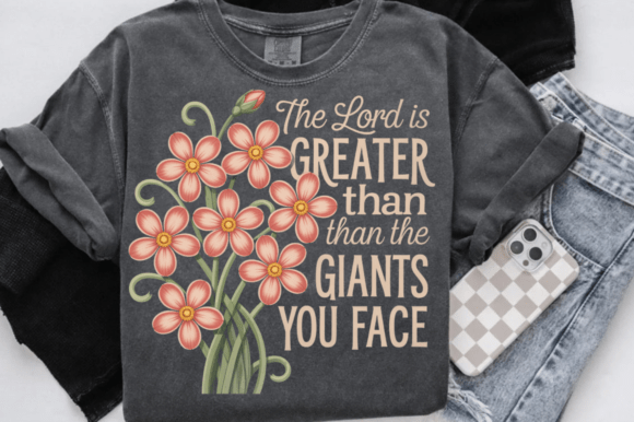 Christian PNG: “The Lord Is Greater” T-Shirt Designs