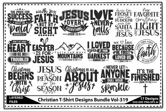 Christian T-Shirt Designs Bundle Vol-319
