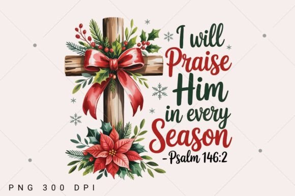 Jesus Christmas Cross PNG, Christian PNG