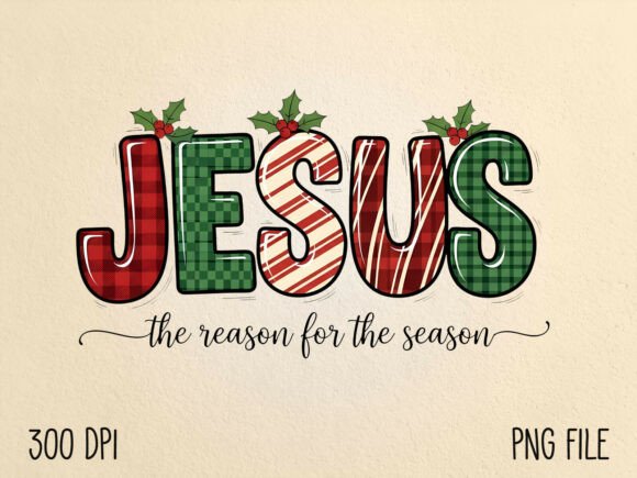 Jesus Christmas Sublimation PNG for T-Shirt Designs
