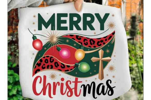 Merry Christian Christmas PNG for T-Shirt Designs