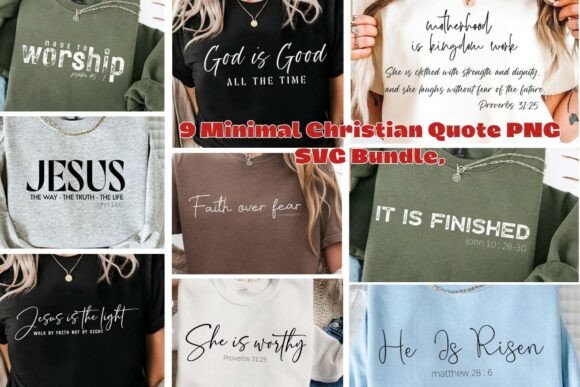 Minimal Christian Bundle: T-Shirt Designs