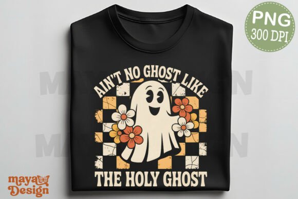 Retro Holy Ghost Christian T-Shirt PNG