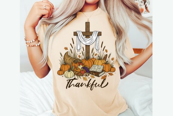 Thanksgiving Christian Thankful Fall T-Shirt Designs